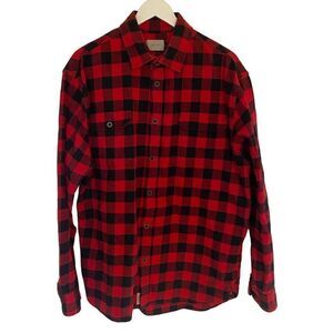 Jachs long sleeve flannel plaid red XLT men’s shirt thick